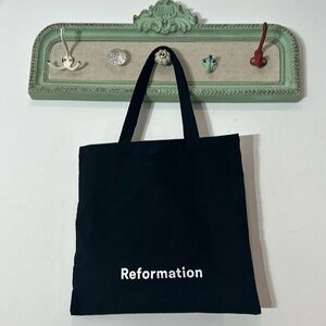 Reformation reusable black and white tote bag / shoulder bag